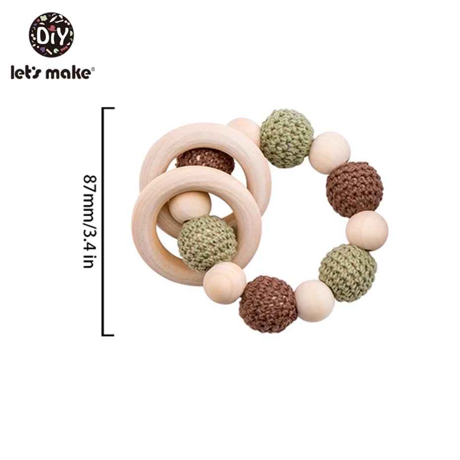 Let's Make 1pc Wooden Teether Amigurumi Baby