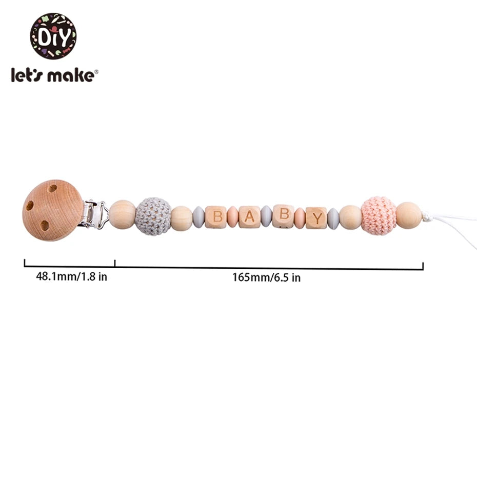 Let's Make 1pc Wooden Teether Amigurumi Baby