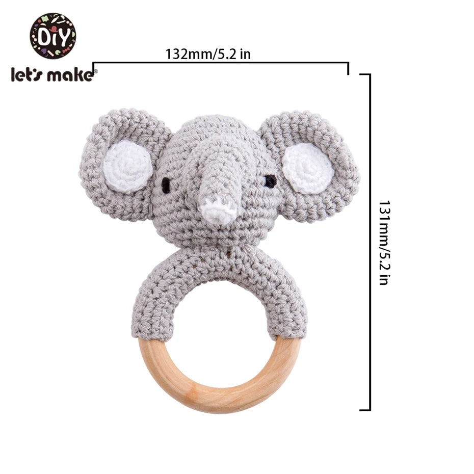 Let's Make 1pc Wooden Teether Amigurumi Baby