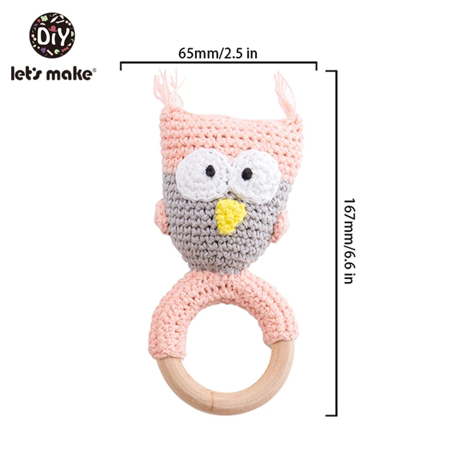 Let's Make 1pc Wooden Teether Amigurumi Baby