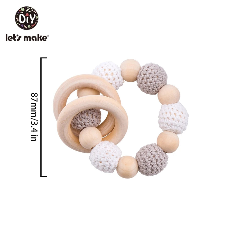 Let's Make 1pc Wooden Teether Amigurumi Baby