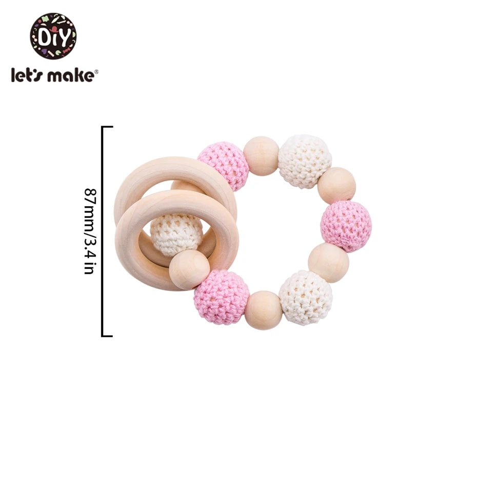 Let's Make 1pc Wooden Teether Amigurumi Baby