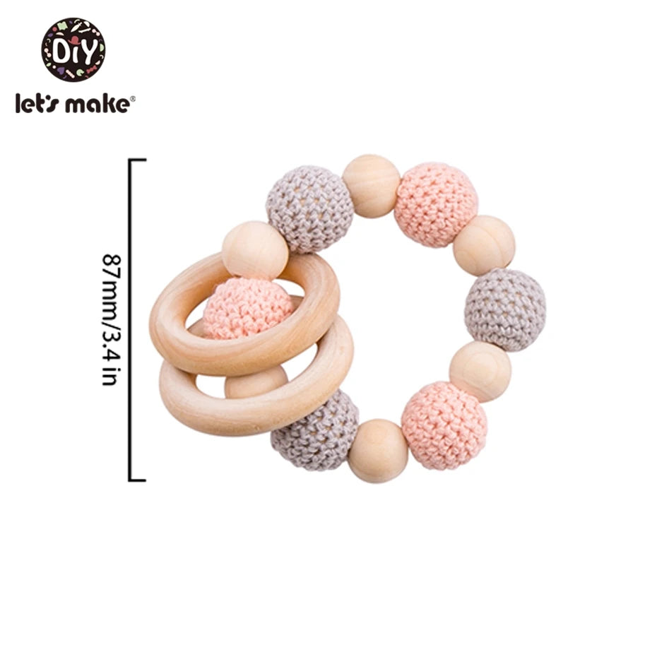 Let's Make 1pc Wooden Teether Amigurumi Baby