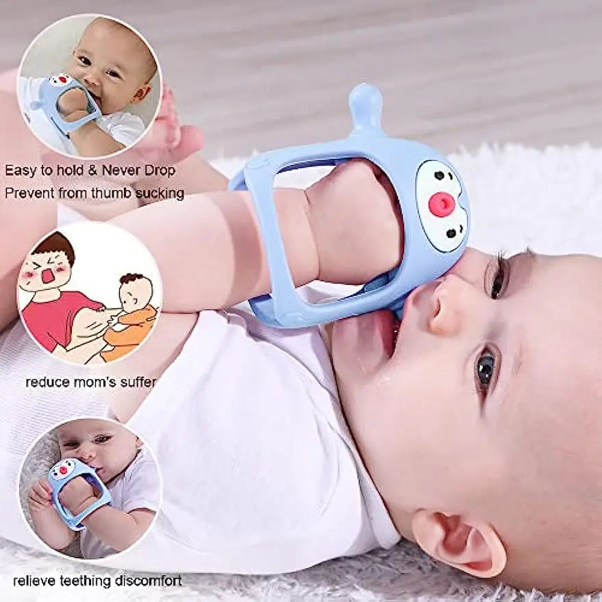 Never Drop Silicone Teething Toys for Babies,Infant Hand Teether