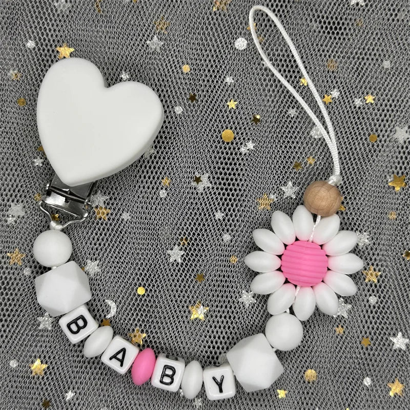 Baby Pacifier Clips Colorful Pacifier Chain Holder Teething