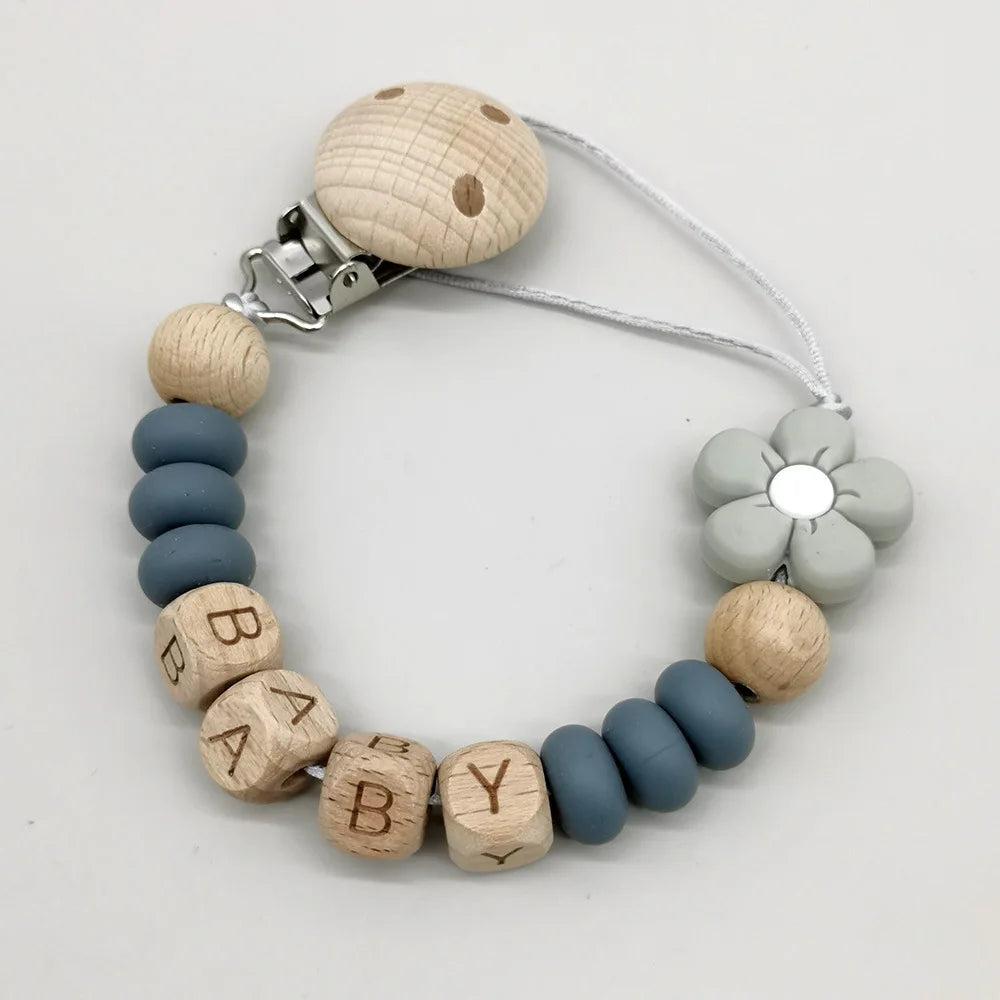 Customized Flower Silicone Bead Dummy Nipple Holder