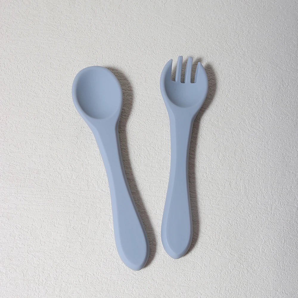 Baby Silicone Spoon & Fork Set