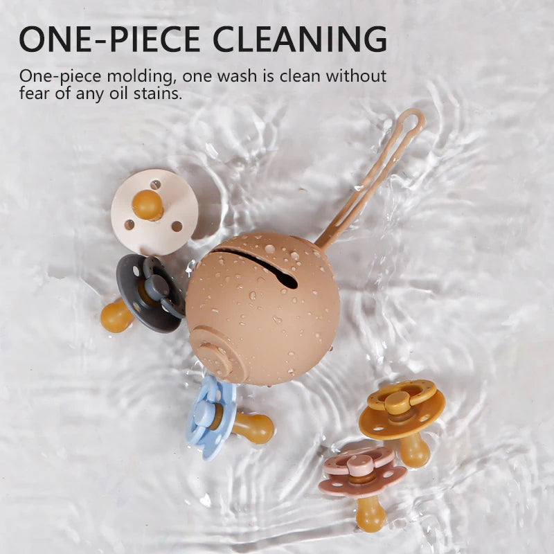 Baby Silicone Pacifier Holder Food Grade Nipple Storage Box