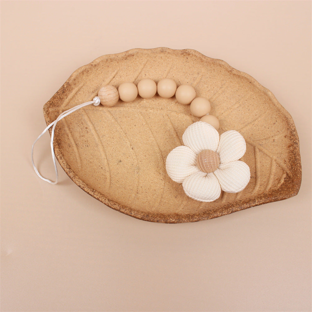 Baby Pacifier Holder Flower Silicone Dummy Clip