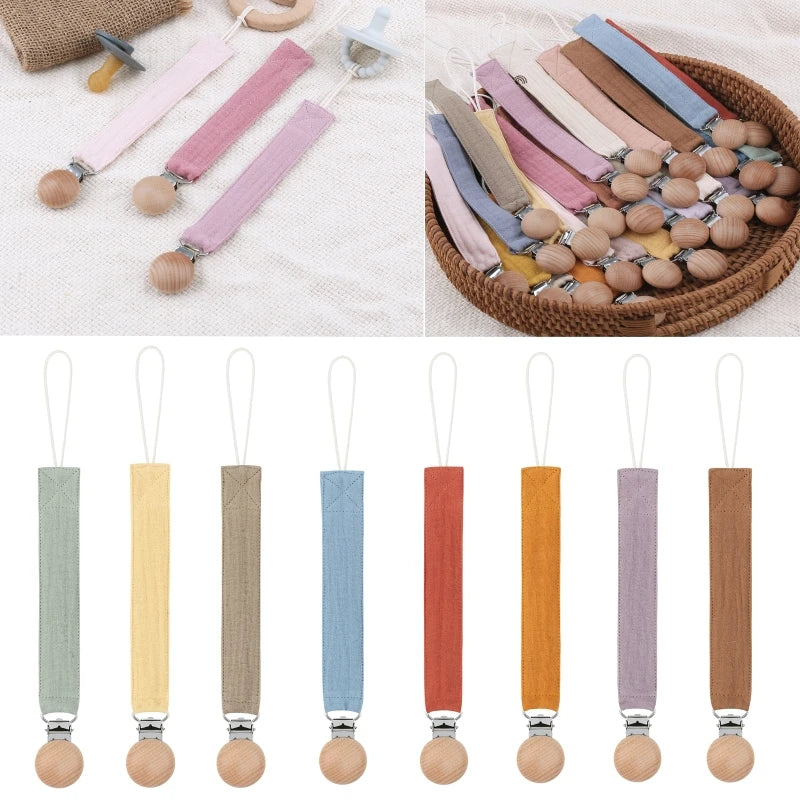 Baby Cotton Pacifier Chain Beech Pacifier Clip Infant