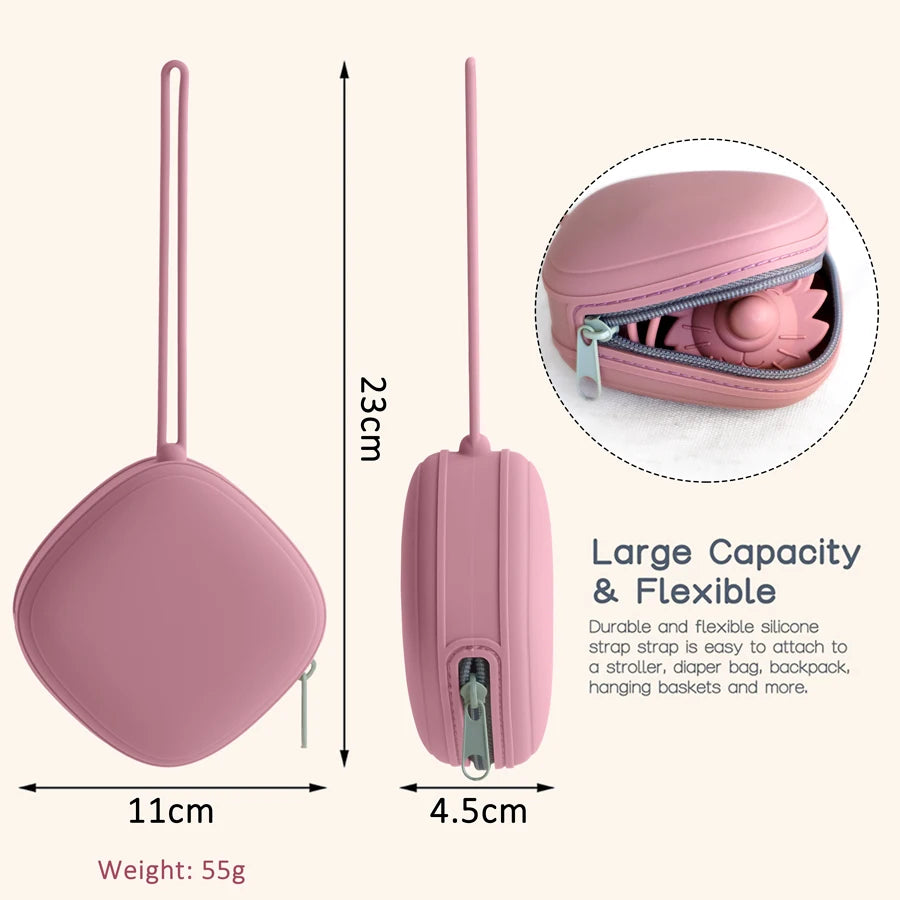 Baby Pacifier Holder Zipper Pacifier Box Baby