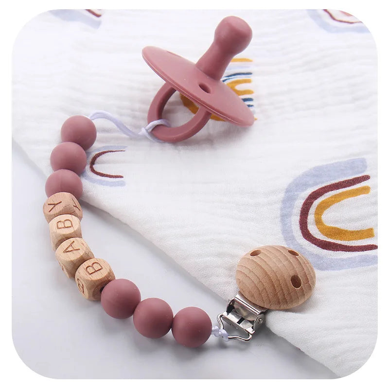 Customized New Baby Pacifier Clips Teethers