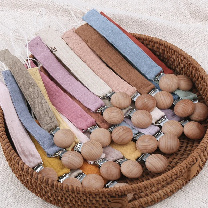 Baby Cotton Pacifier Chain Beech Pacifier Clip Infant