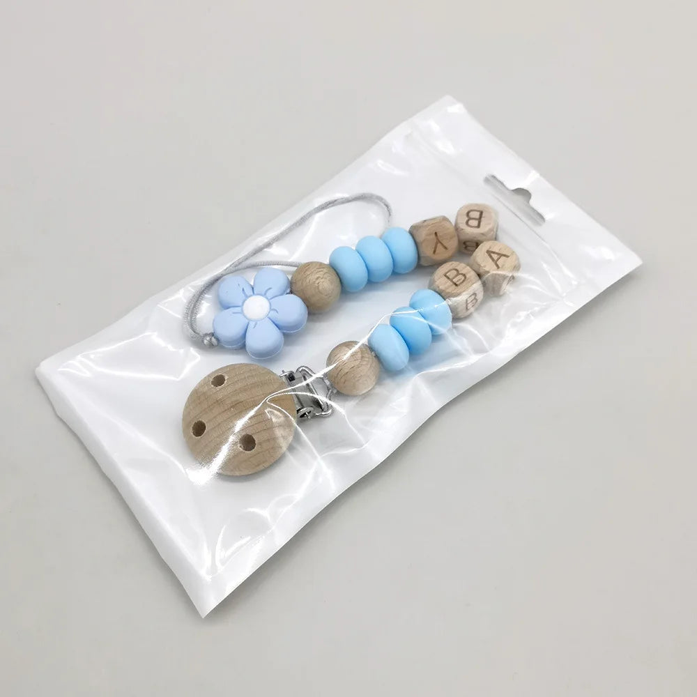 Customized Flower Silicone Bead Dummy Nipple Holder