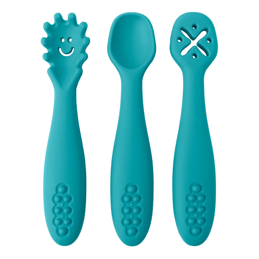 Baby Silicone Utensils - 3 Piece