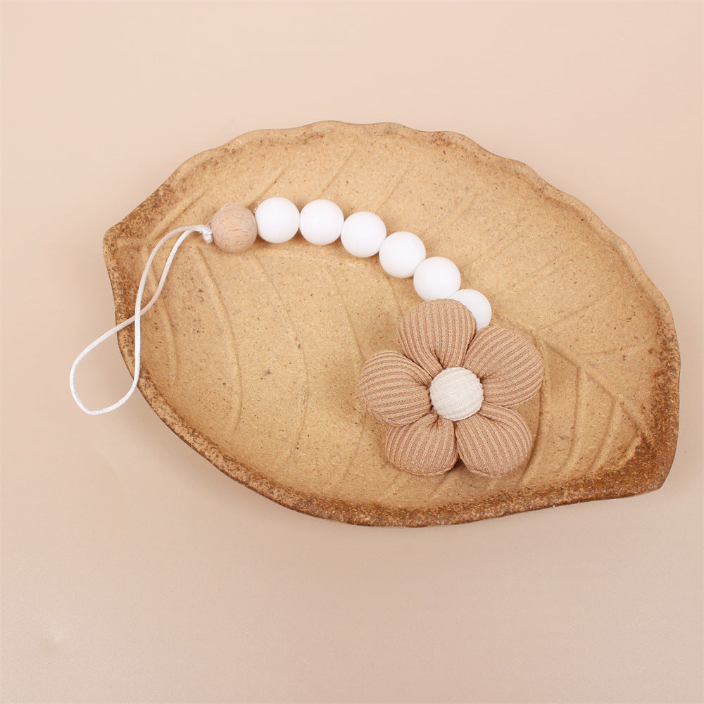 Baby Pacifier Holder Flower Silicone Dummy Clip