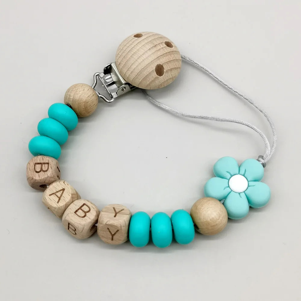 Customized Flower Silicone Bead Dummy Nipple Holder