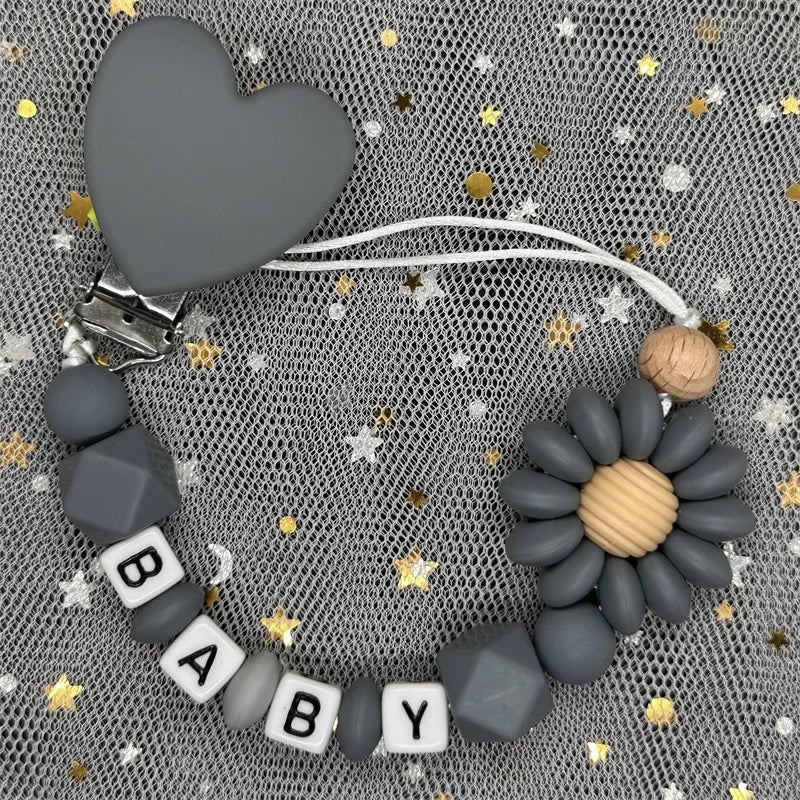 Baby Pacifier Clips Colorful Pacifier Chain Holder Teething