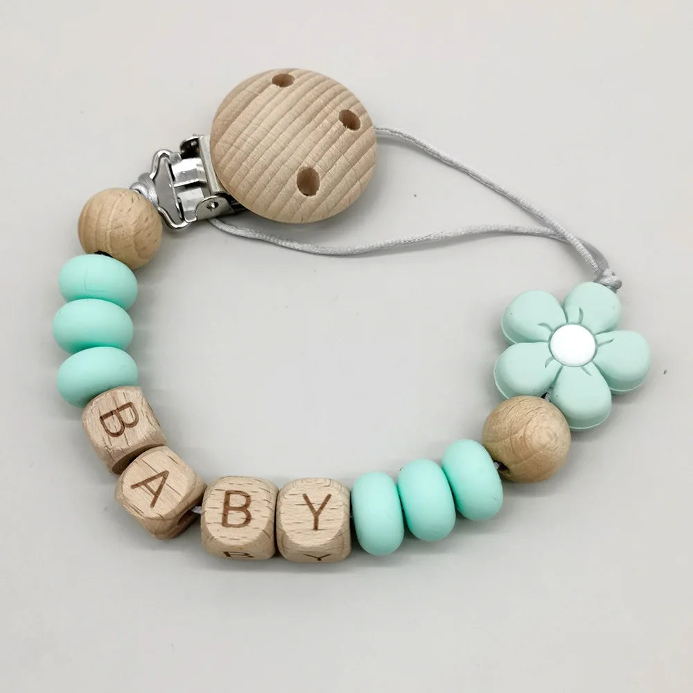 Customized Flower Silicone Bead Dummy Nipple Holder