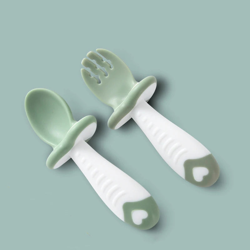 Baby Silicone Spoon & Fork Set