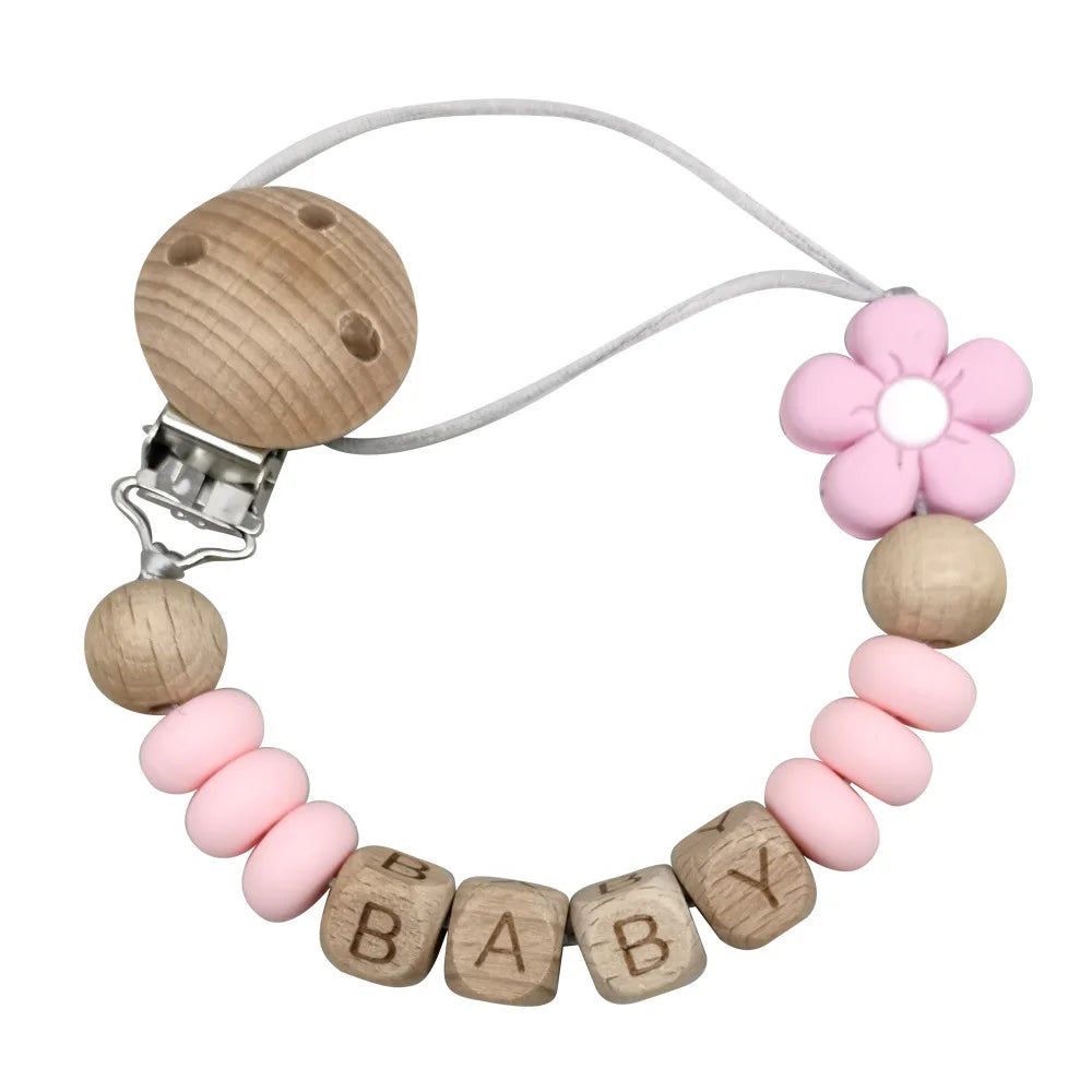 Customized Flower Silicone Bead Dummy Nipple Holder