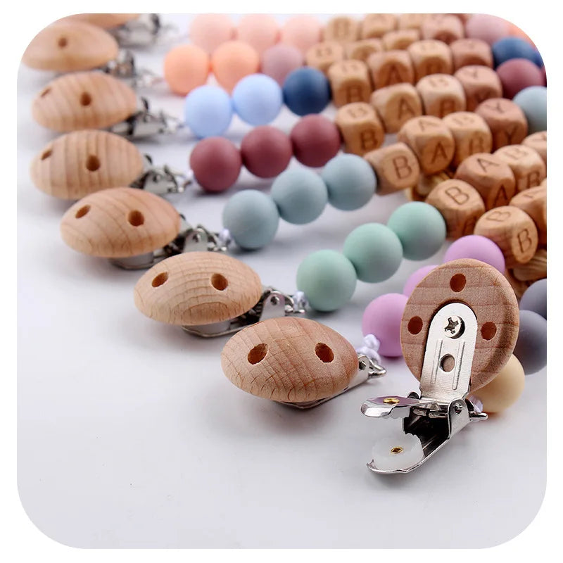 Customized New Baby Pacifier Clips Teethers
