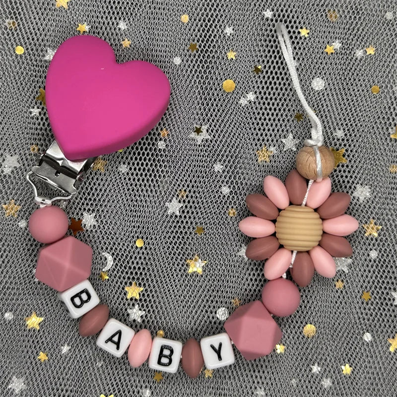 Baby Pacifier Clips Colorful Pacifier Chain Holder Teething