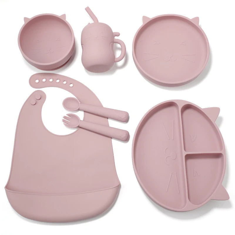 7pc Baby Silicone Feeding Set