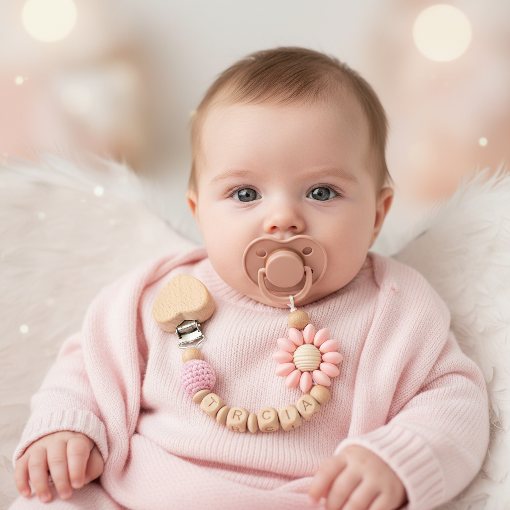 💕 Personalized Pacifier Clips — Made with Love at Babyylove