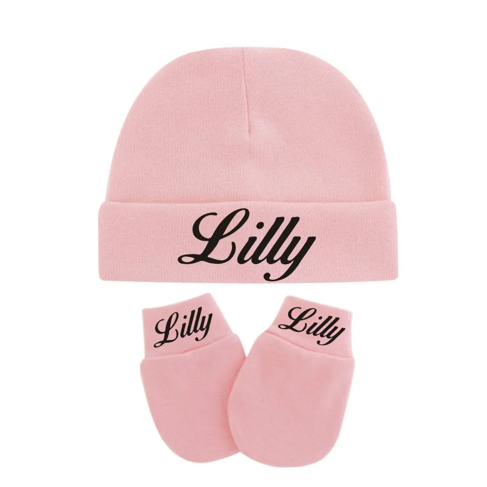 Personalized Baby Hat & Mittens