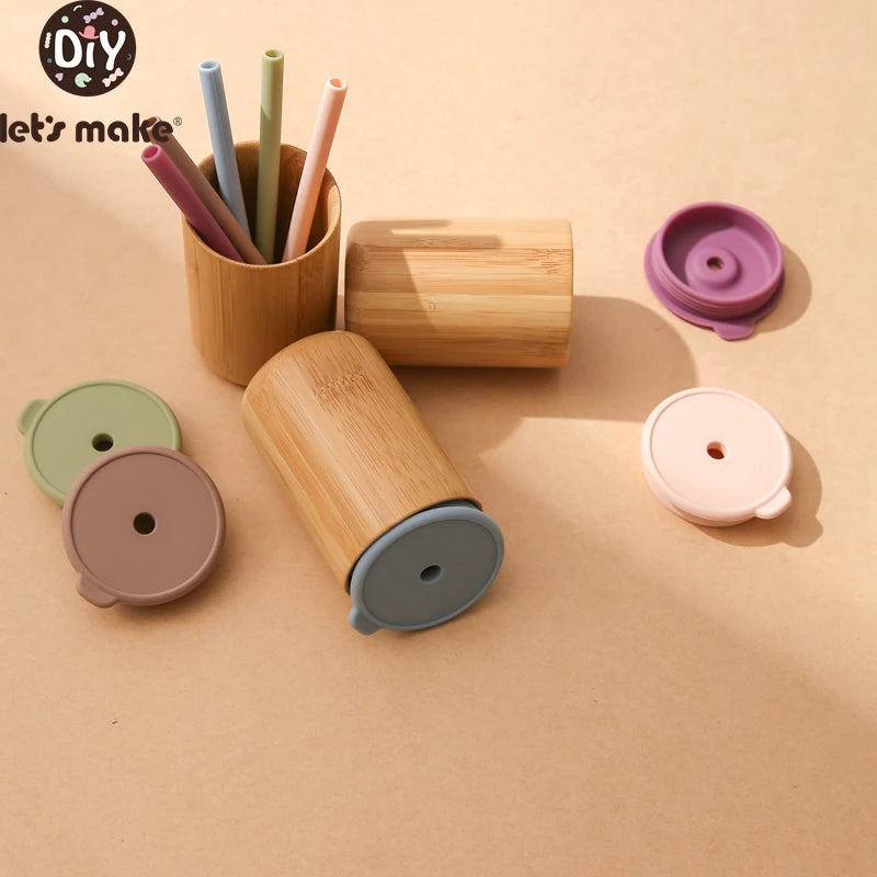 Wooden Kids Water Bottle Straw