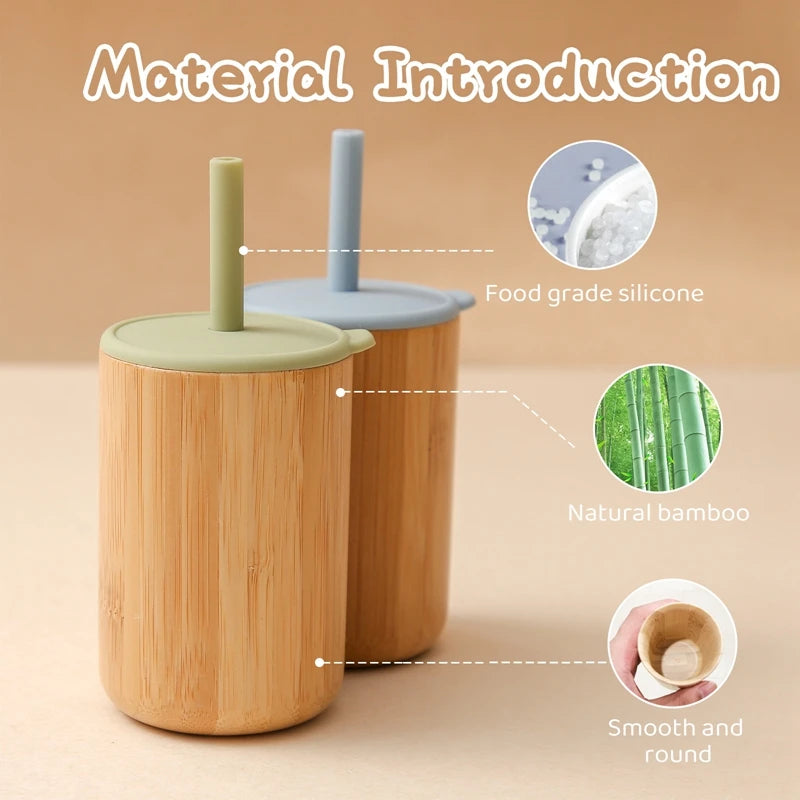 Wooden Kids Water Bottle Straw