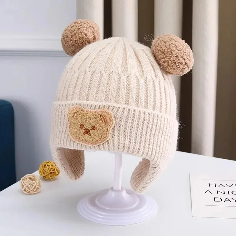 Baby Winter Hat - Bear Ear Wool