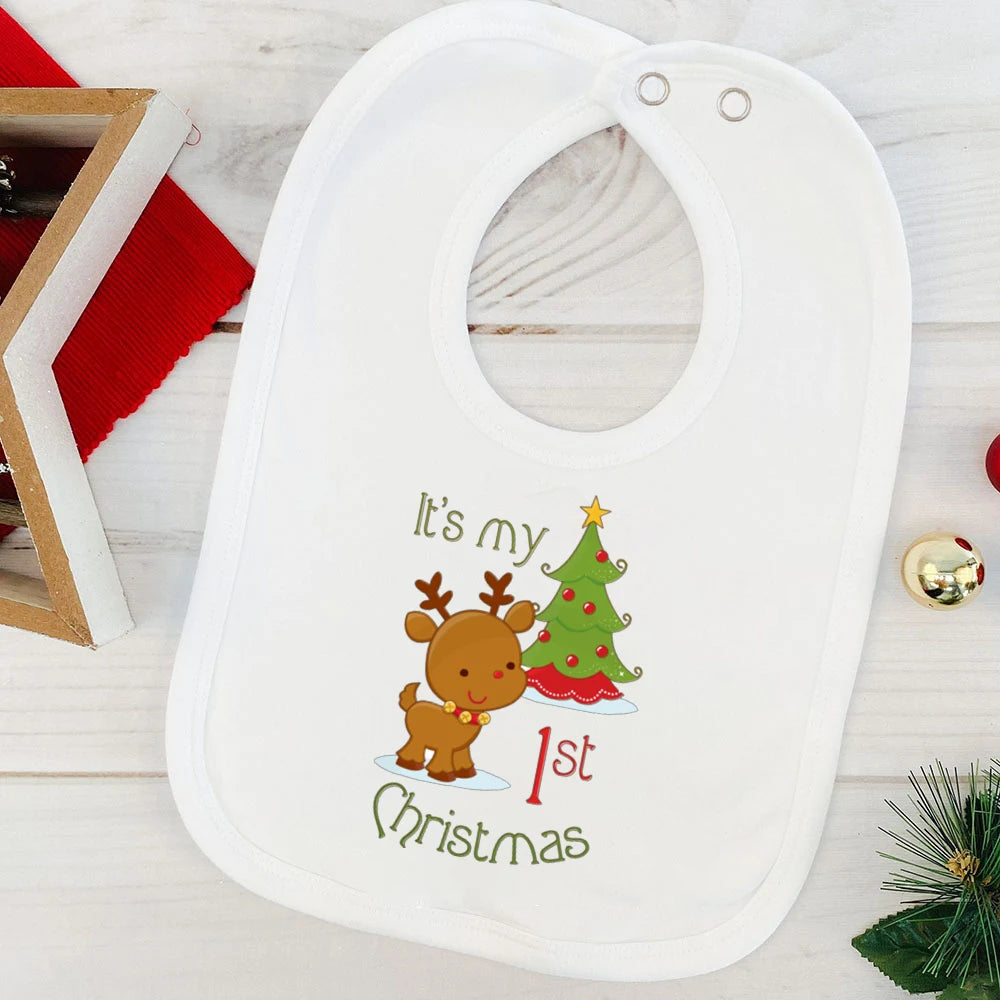 My First Christmas Baby Bib