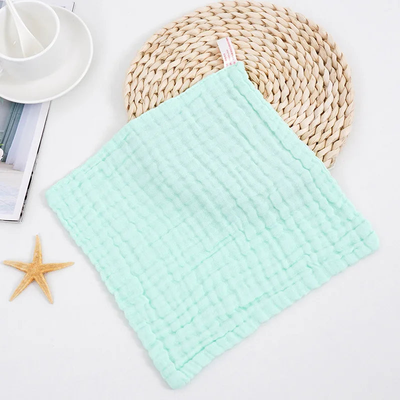 30x30cm Baby Solid Color Soft Pure Cotton Burp Cloths