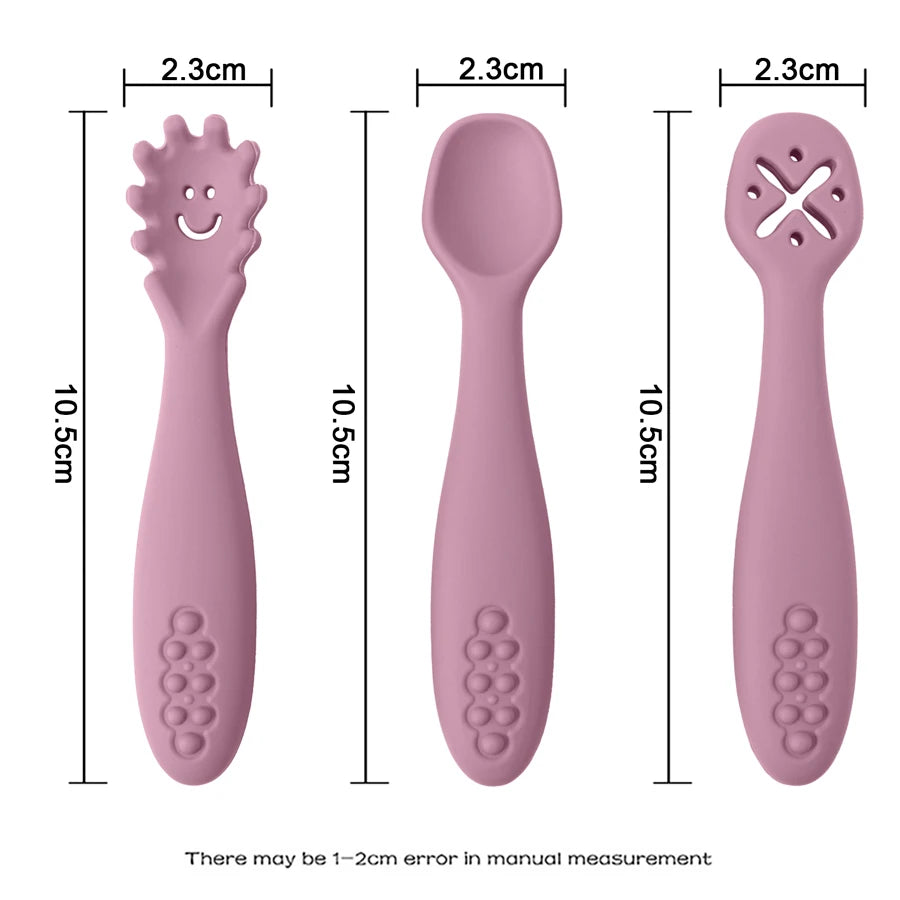 Baby Silicone Utensils - 3 Piece
