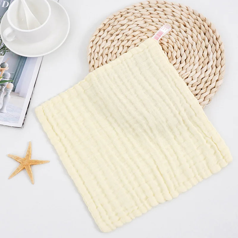 30x30cm Baby Solid Color Soft Pure Cotton Burp Cloths