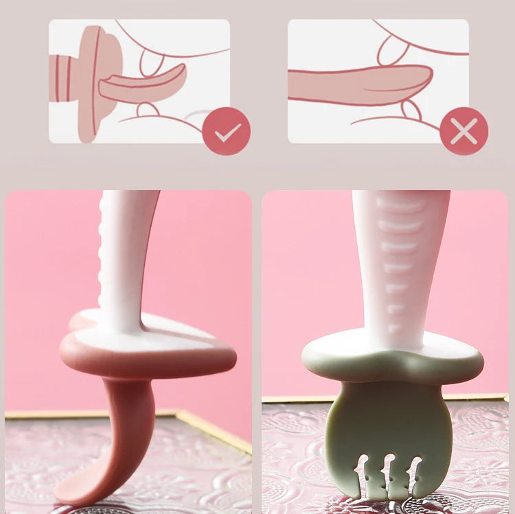 Baby Silicone Spoon & Fork Set