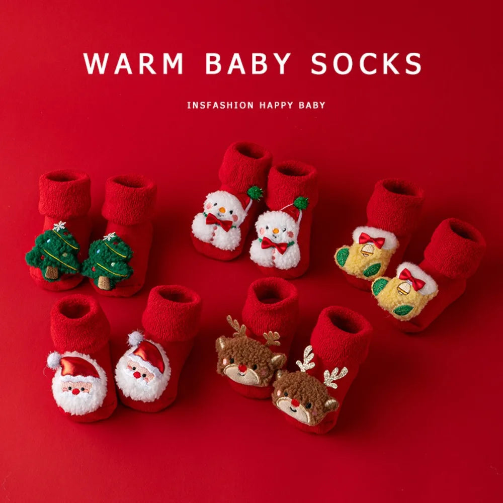 Christmas Baby Socks - Santa Warm Slippers