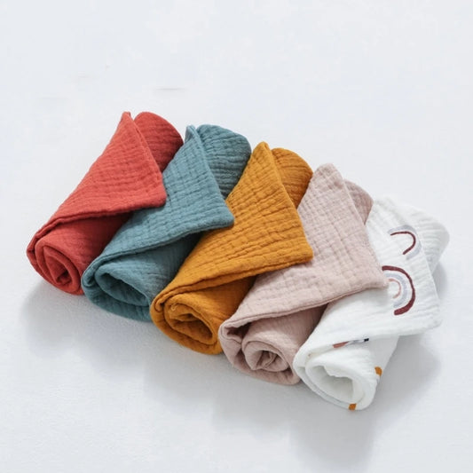 5 Pcs Baby Cotton Square Towels Muslin