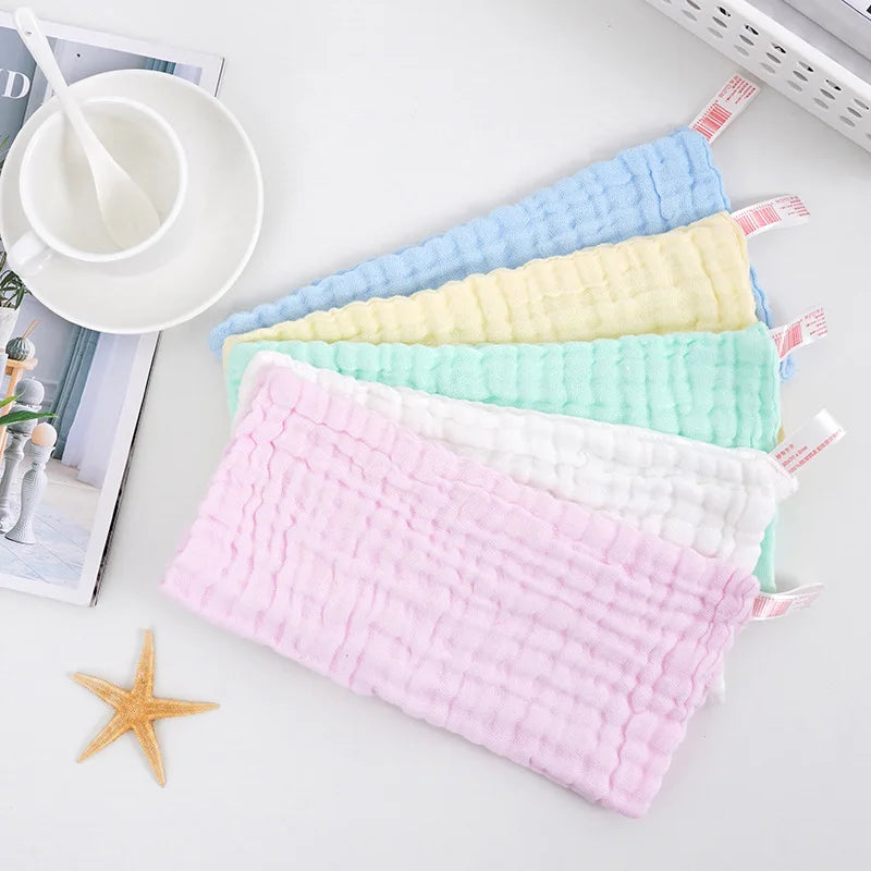 30x30cm Baby Solid Color Soft Pure Cotton Burp Cloths