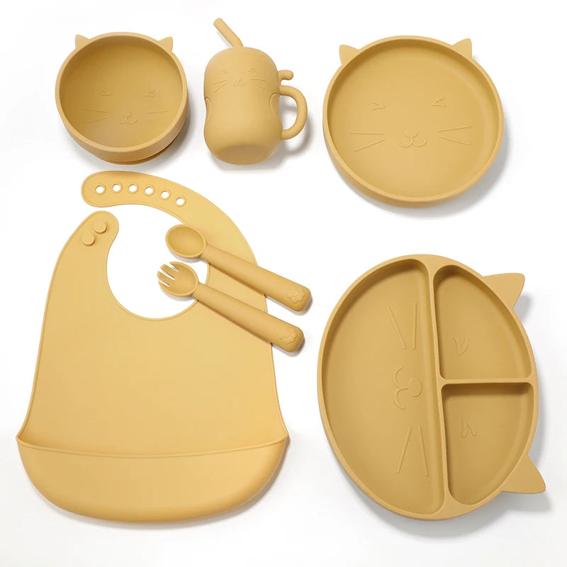 7pc Baby Silicone Feeding Set