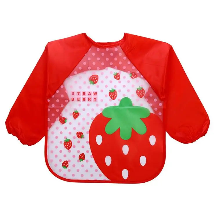 Cartoon Baby Long Sleeve Apron Waterproof Toddler Feeding Bibs