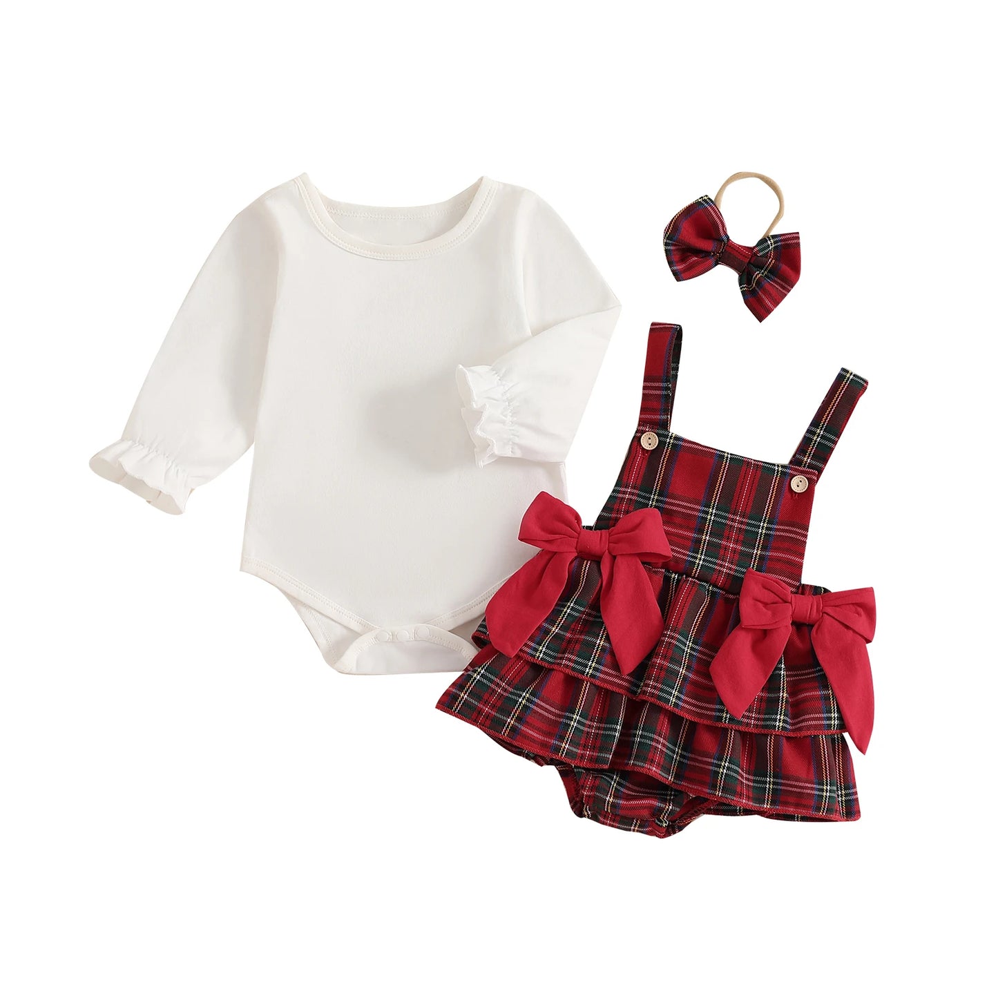 Baby Girls 3Pcs Christmas Outfit