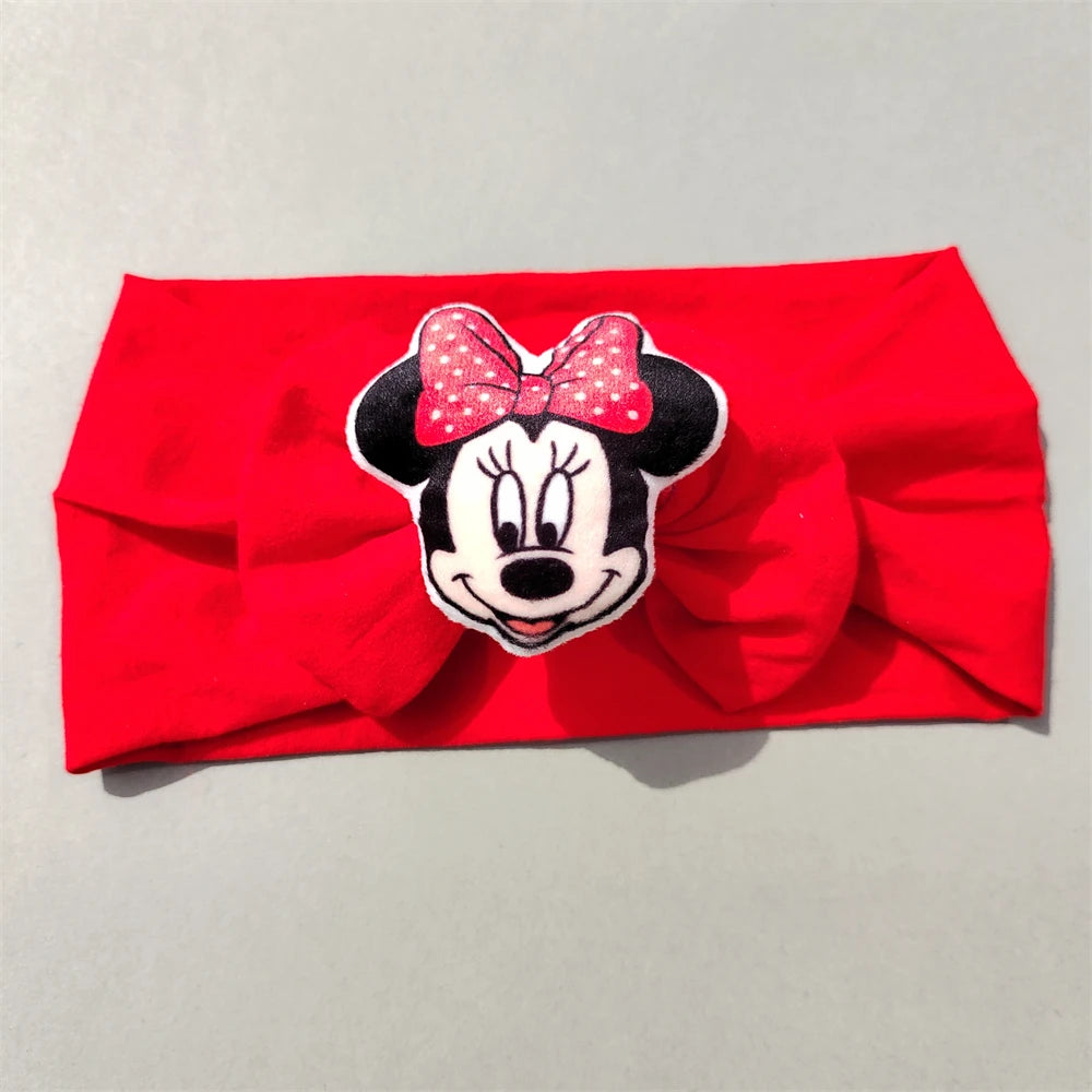 [0-9M Newborns Boots ] Minnie Mouse Winter Plush Thick Boot for Girl Red Matching Dolls Set Princess Dress Up Photography Props