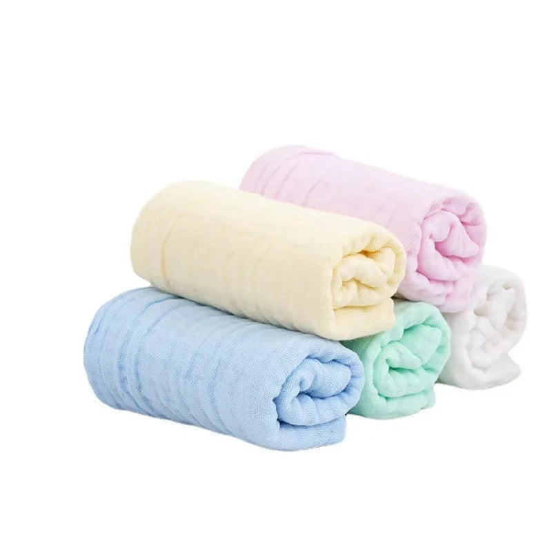 30x30cm Baby Solid Color Soft Pure Cotton Burp Cloths