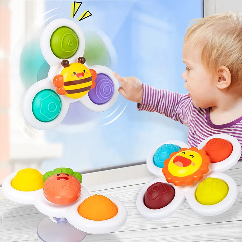 3pcs Baby Cartoon Fidget Spinner Toys Colorful Insect