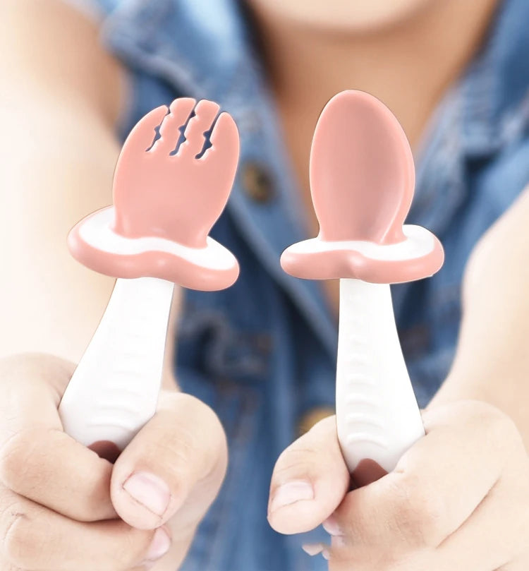 Baby Silicone Spoon & Fork Set