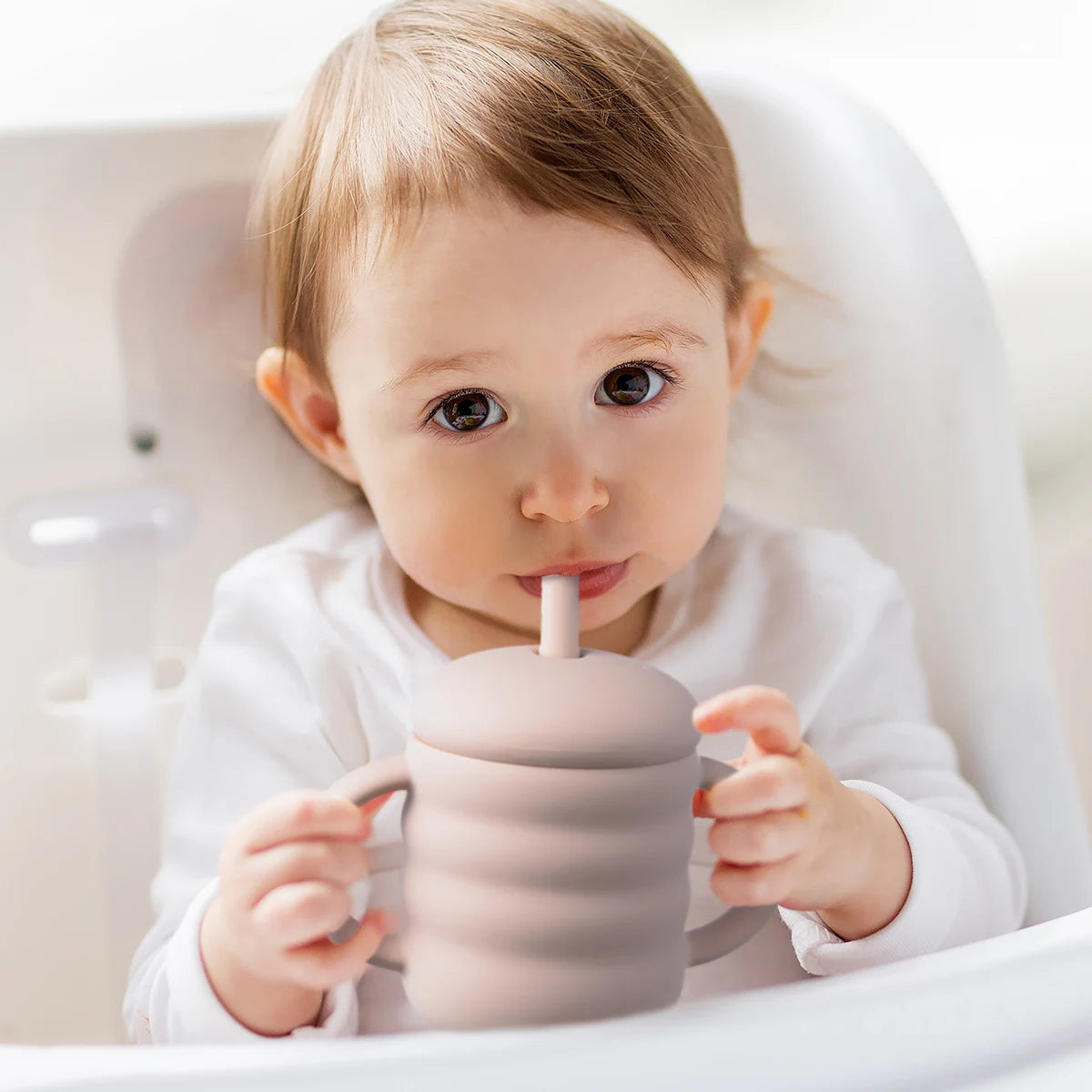 Baby Silicone Straw Cup