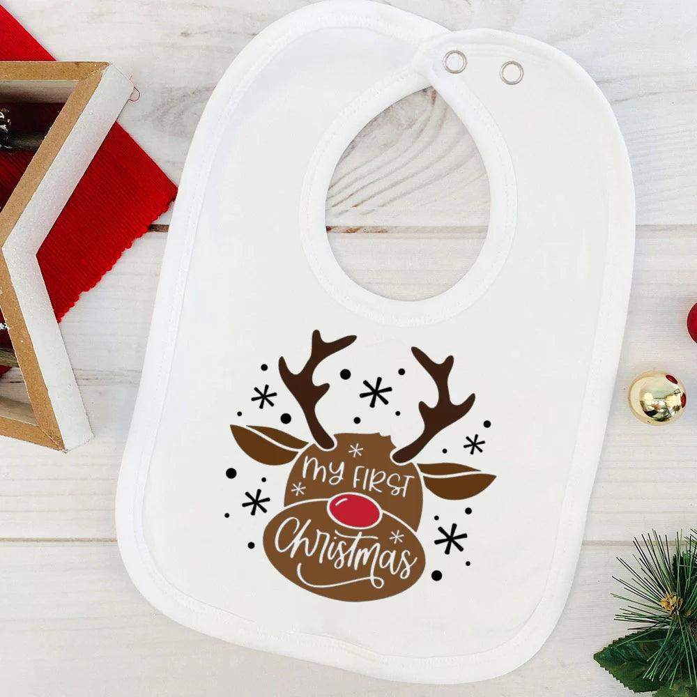 My First Christmas Baby Bib